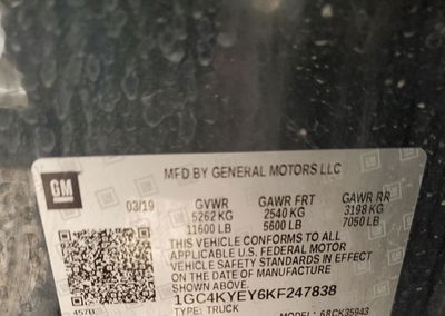 2019 Chevrolet Silverado K3500 High Country, пошкодження: Передня частина, Copart лот 52358994, фото 12 з 12