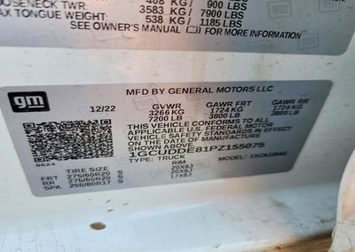 2023 Chevrolet Silverado K1500 Lt, uszkodzenie: Przód, Copart lot 51169216, zdjęcie 12 z 12