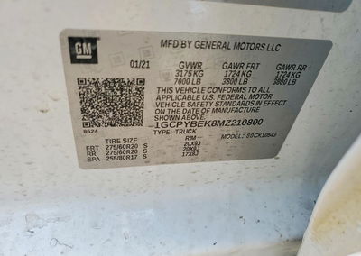 2021 Chevrolet Silverado K1500 Custom, Front End damage, Copart lot 52078976, photo 12 of 12
