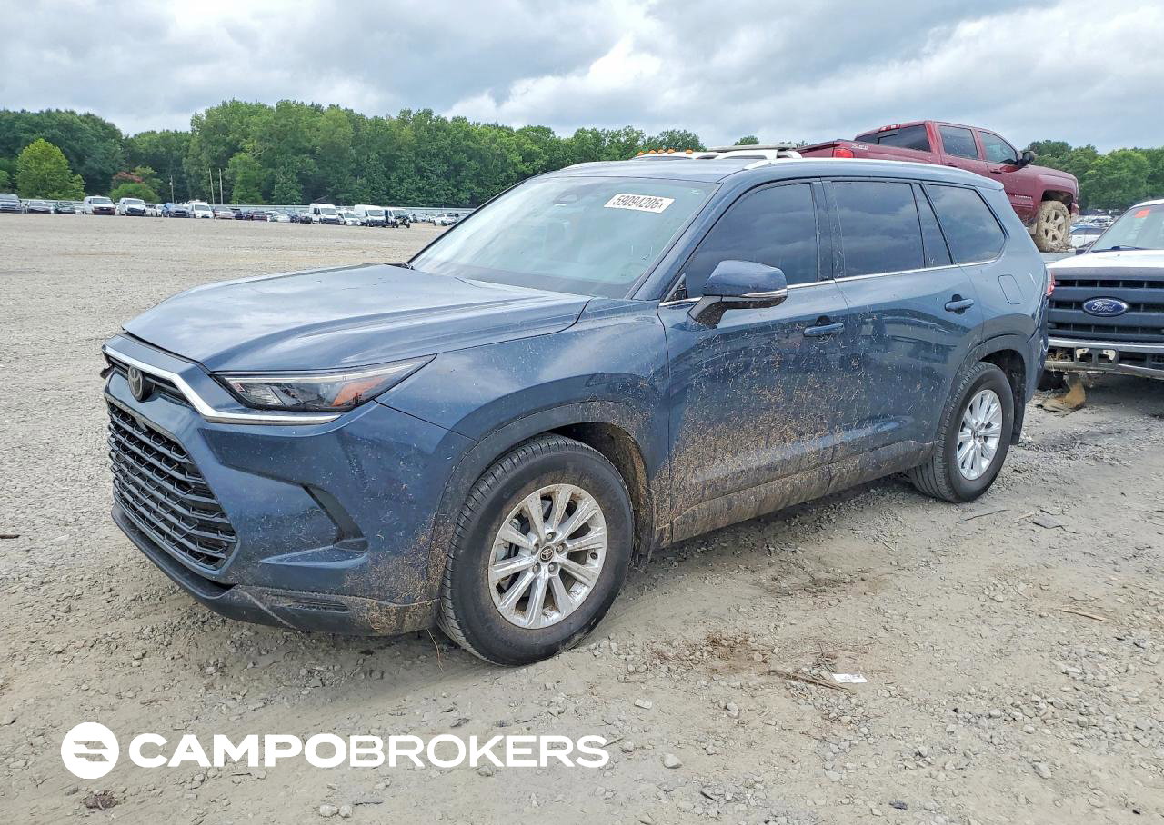 2024 Toyota Grand Highlander Xle, daño Frontal, Copart lote 59094206