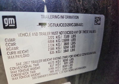 2024 Gmc Sierra K1500 Elevation, Rear End damage, Copart lot 57236536, photo 13 of 13