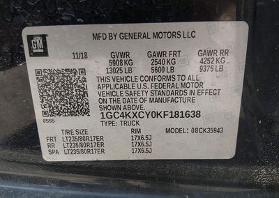2019 Chevrolet Silverado 3500hd Ltz, Hail damage, Iaai lot 45002100, photo 8 of 15