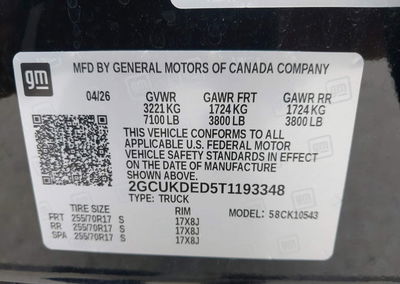 2026 Chevrolet Silverado 1500 4wd  Standard Bed Lt, daño Trasero, Iaai lote 45548975, foto 9 de 17