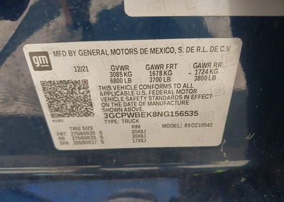 2022 Chevrolet Silverado 1500 Ltd 2wd  Short Bed Custom, Front End damage, Iaai lot 45182037, photo 9 of 16