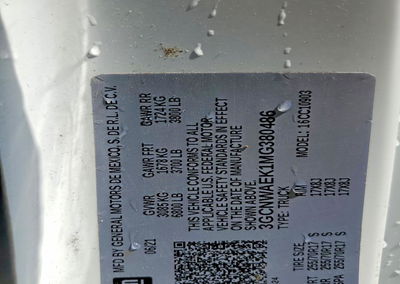 2021 Chevrolet Silverado C1500, Minor Dents/Scratches damage, Copart lot 60888426, photo 12 of 12