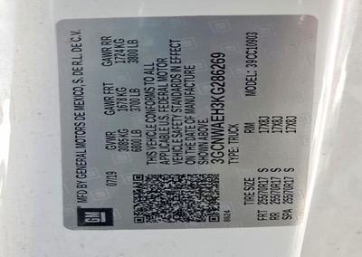 2019 Chevrolet Silverado C1500, Rear End damage, Copart lot 55779436, photo 12 of 12