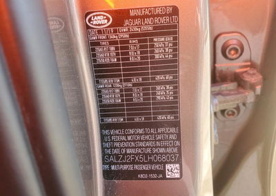 2020 Land Rover Range Rover Evoque S, daño Trasero, Copart lote 54961546, foto 13 de 13