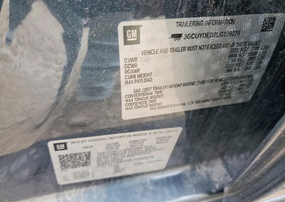 2020 Chevrolet Silverado K1500 Lt, Hail damage, Copart lot 53981866, photo 12 of 12