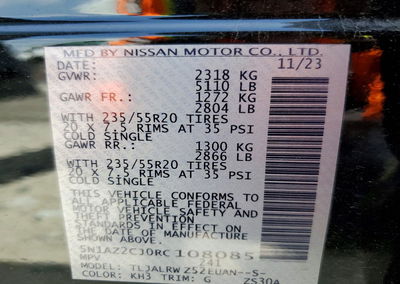 2024 Nissan Murano Sl, uszkodzenie: Przód, Copart lot 60520576, zdjęcie 13 z 13