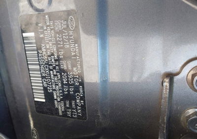 2019 Hyundai Ioniq Hybrid Blue, daño Normal Wear & Tear, Iaai lote 45423357, foto 9 de 21