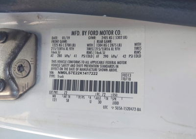 2019 Ford Transit Connect Xl, uszkodzenie: Przód, Iaai lot 45448587, zdjęcie 9 z 16
