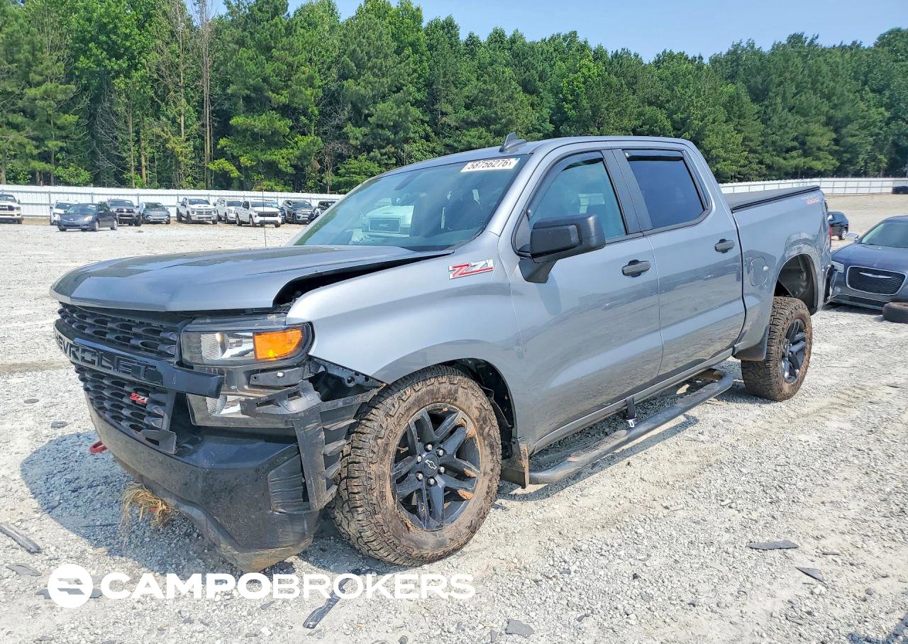2020 Chevrolet Silverado K1500 Trail Boss Custom, daño Frontal, Copart lote 58756276