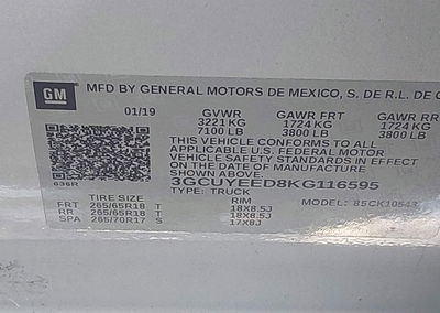 2019 Chevrolet Silverado 1500 Rst, uszkodzenie: Prawy tył, Iaai lot 45121202, zdjęcie 9 z 18