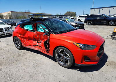 2019 Hyundai Veloster Turbo Ultimate, daño Lateral, Copart lote 56174466, foto 4 de 12