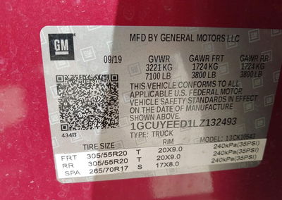 2020 Chevrolet Silverado 1500 4wd  Short Bed Rst, пошкодження: Передня частина, Iaai лот 45412292, фото 9 з 17
