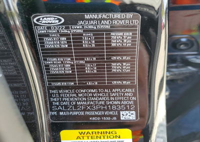 2023 Land Rover Range Rover Evoque R-dynamic Se, Minor Dents/Scratches damage, Copart lot 54143016, photo 13 of 13