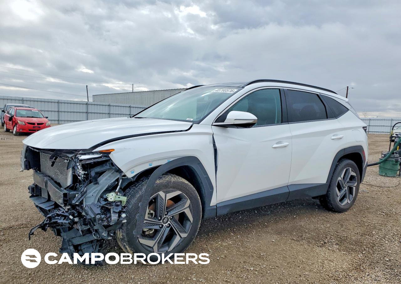 2022 Hyundai Tucson Limited, daño Frontal, Copart lote 48790576