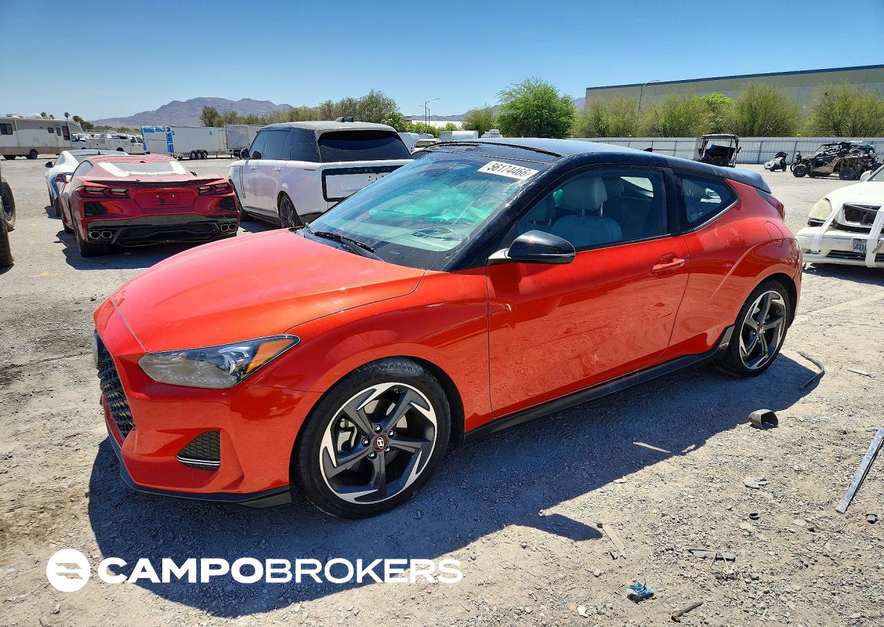 2019 Hyundai Veloster Turbo Ultimate, daño Lateral, Copart lote 56174466