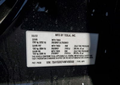 2022 Tesla Model Y, пошкодження: Передня частина, Copart лот 51842816, фото 13 з 15