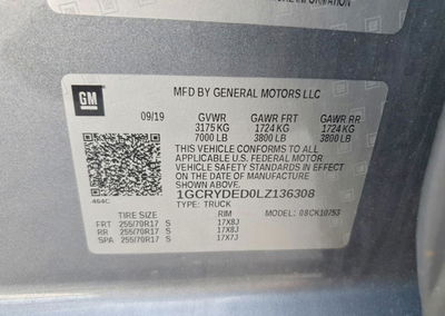 2020 Chevrolet Silverado K1500 Lt, daño Frontal, Copart lote 52557516, foto 13 de 15
