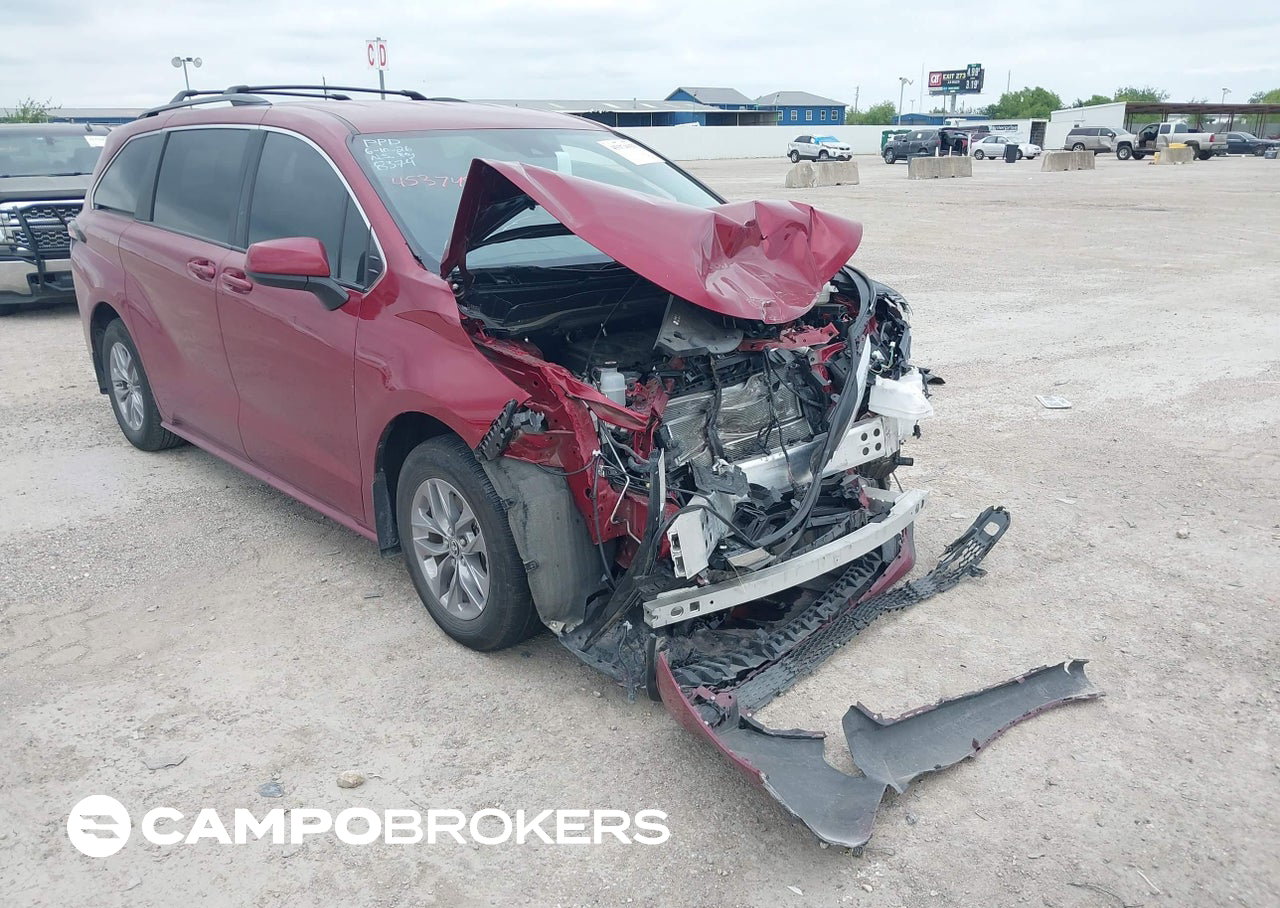 2025 Toyota Sienna Le, daño Frontal, Iaai lote 45374933