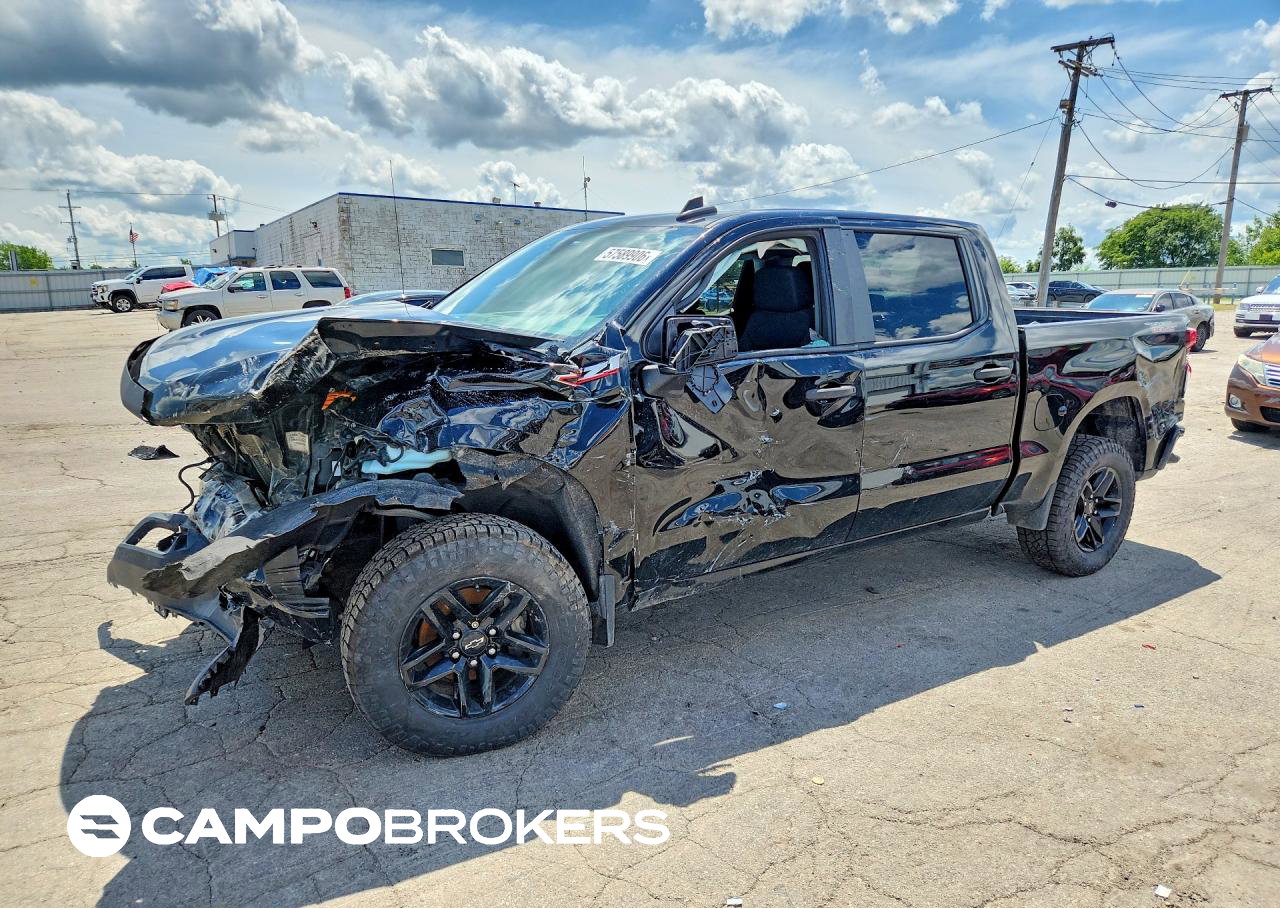 2021 Chevrolet Silverado K1500 Trail Boss Custom, uszkodzenie: Przód, Copart lot 57589906