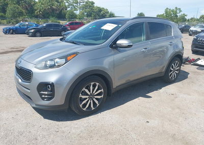 2019 Kia Sportage Ex, Rear damage, Iaai lot 45482201, photo 2 of 16