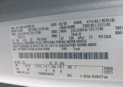 2020 Ford Transit-250, пошкодження: Normal Wear & Tear, Iaai лот 45591572, фото 9 з 17