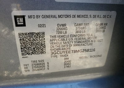 2021 Chevrolet Silverado K1500 Rst, пошкодження: Бік, Copart лот 82508625, фото 13 з 15