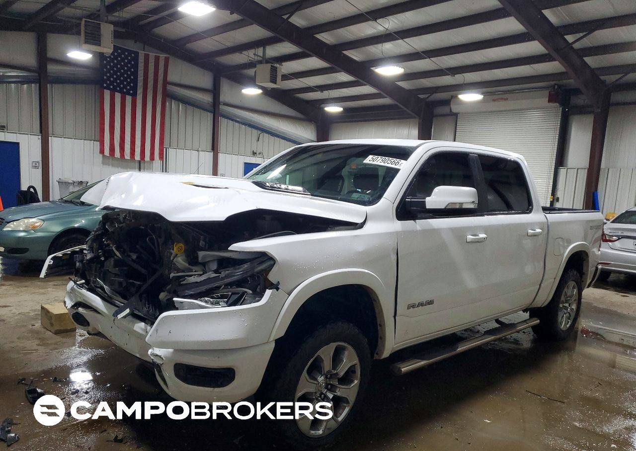 2021 Ram 1500 Laramie, daño Frontal, Copart lote 50790566