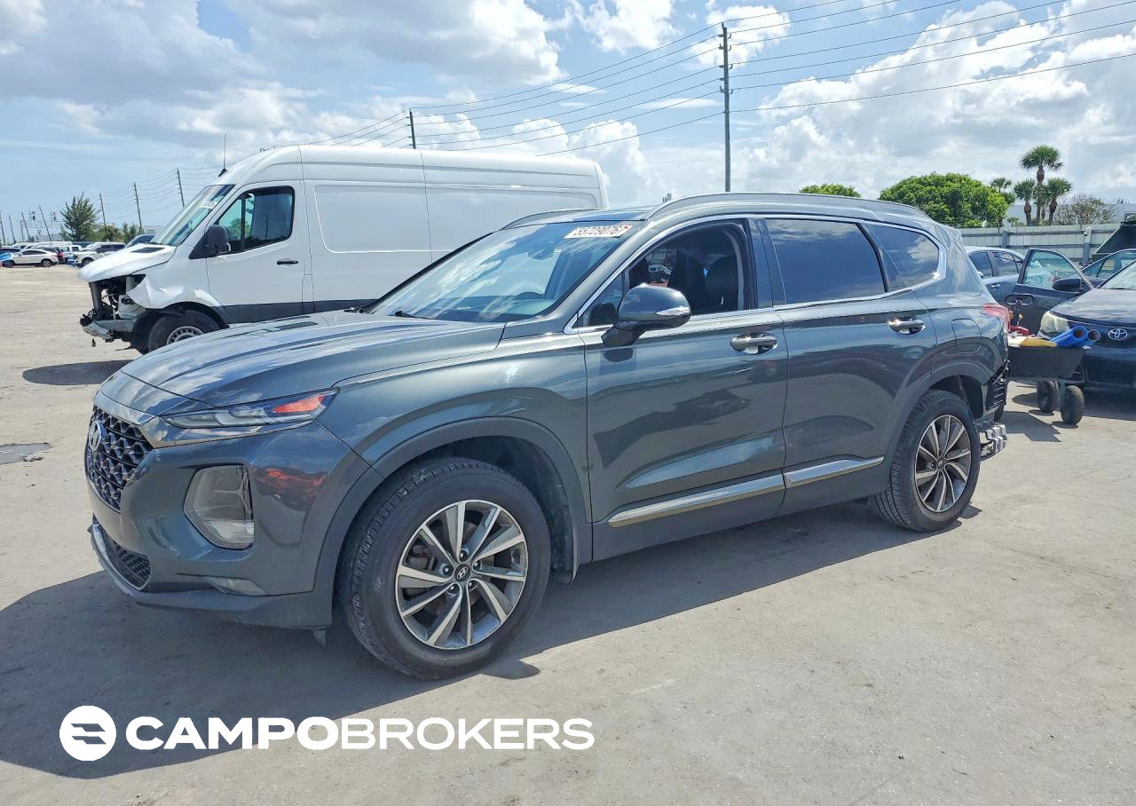 2020 Hyundai Santa Fe Limited, daño Bajos, Copart lote 55729076