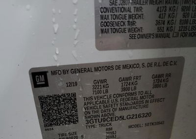 2020 Gmc Sierra K1500 Elevation, daño Frontal, Copart lote 39463424, foto 13 de 13