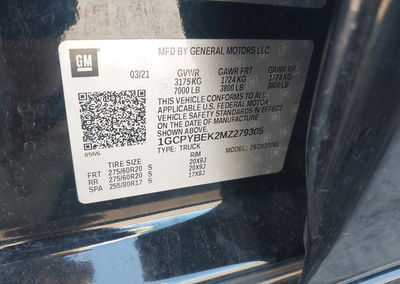 2021 Chevrolet Silverado 1500, daño Frontal derecho, Iaai lote 45069995, foto 9 de 16