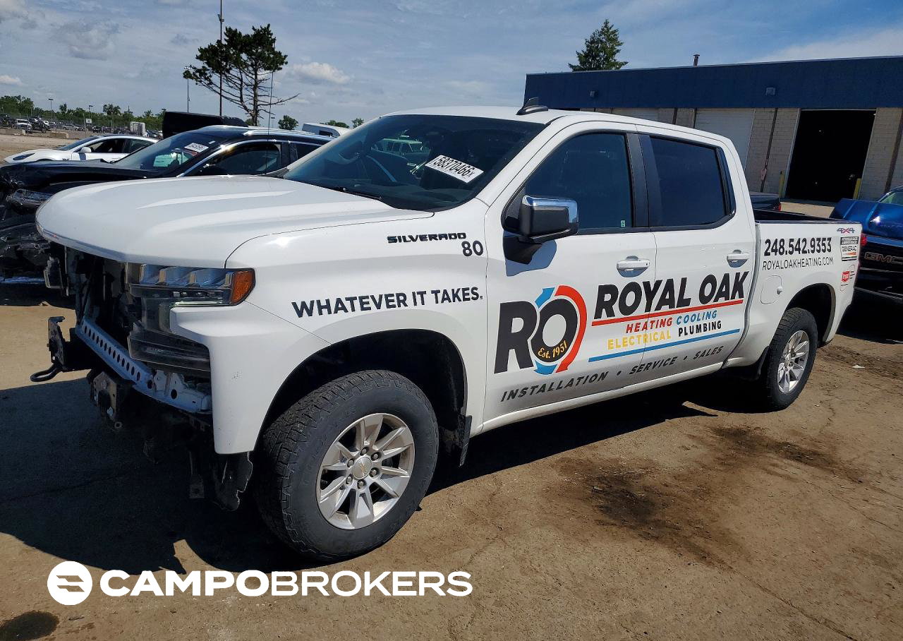 2021 Chevrolet Silverado K1500 Lt, daño Trasero, Copart lote 58370466