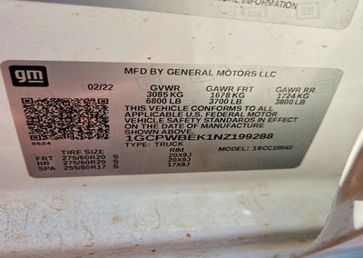 2022 Chevrolet Silverado Ltd C1500 Custom, daño Lateral, Copart lote 55193856, foto 12 de 14