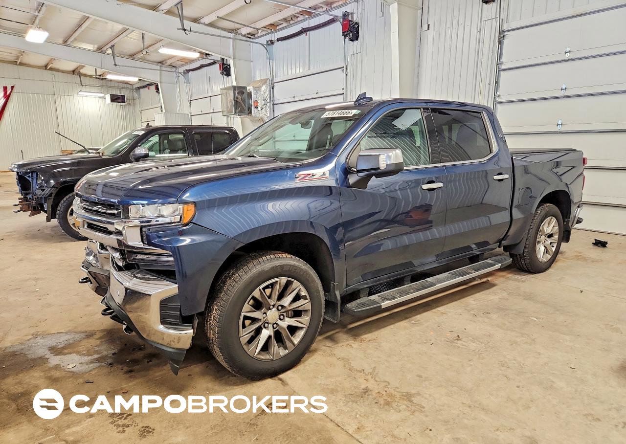 2020 Chevrolet Silverado K1500 Ltz, Front End damage, Copart lot 57814666