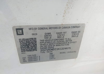 2019 Chevrolet Silverado 1500 Ld Wt, uszkodzenie: Przód, Iaai lot 45353455, zdjęcie 9 z 19