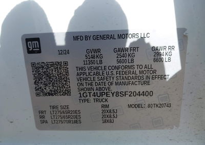 2025 Gmc Sierra 2500hd 4wd  Standard Bed At4, Front End damage, Iaai lot 45216298, photo 8 of 15