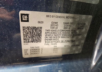 2020 Chevrolet Silverado K1500 Ltz, Front End damage, Copart lot 57814666, photo 12 of 14