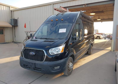 2021 Ford Transit-350 Cargo Van, Right Side damage, Iaai lot 43672733, photo 2 of 16