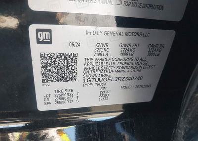 2024 Gmc Sierra 1500 4wd  Short Box Denali, daño Frontal izquierdo, Iaai lote 45394034, foto 9 de 16