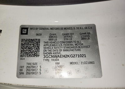 2019 Chevrolet Silverado C1500, uszkodzenie: Przód, Copart lot 61287996, zdjęcie 12 z 13