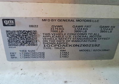 2022 Chevrolet Silverado K1500, uszkodzenie: Przód, Copart lot 99313815, zdjęcie 12 z 12