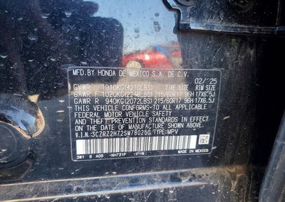 2025 Honda Hr-v Exl, Front End damage, Copart lot 51923106, photo 14 of 16