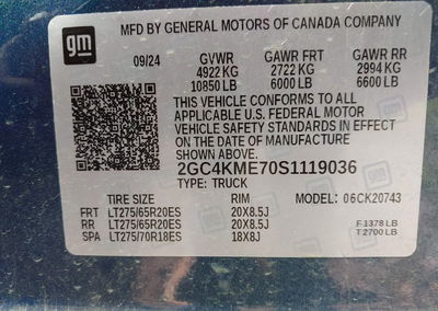 2025 Chevrolet Silverado 2500hd 4wd  Standard Bed Custom, Front End damage, Iaai lot 45242166, photo 8 of 16