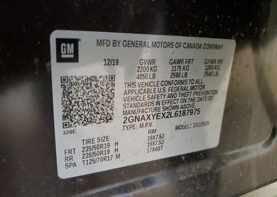 2020 Chevrolet Equinox Premier, uszkodzenie: Tył, Copart lot 53609656, zdjęcie 13 z 15