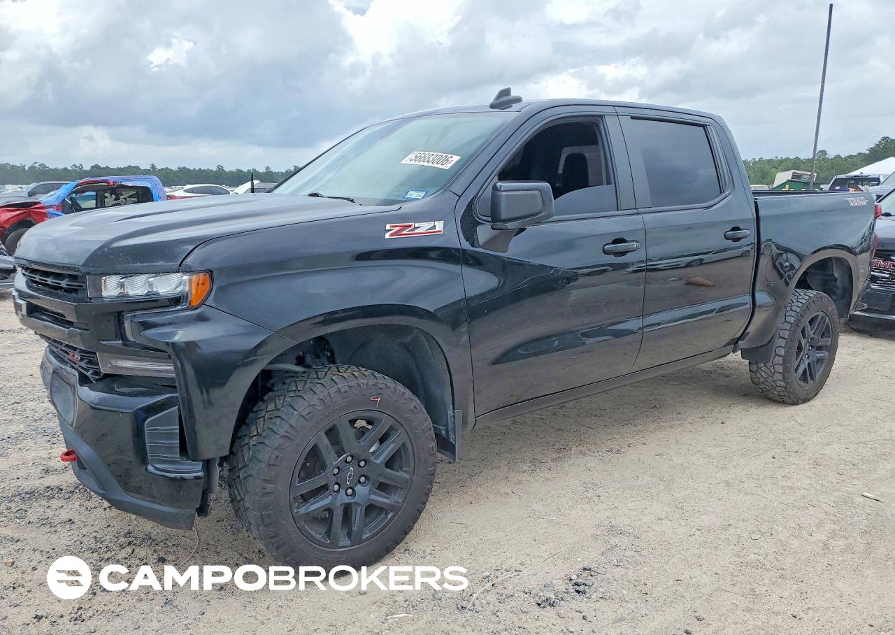 2021 Chevrolet Silverado K1500 Lt Trail Boss, Front End damage, Copart lot 56683006