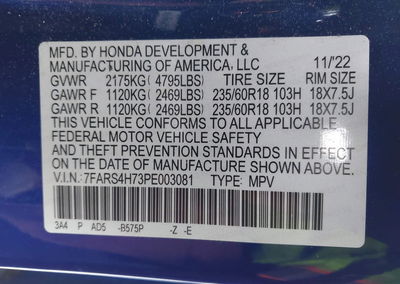 2023 Honda Cr-v Ex-l Awd, daño Frontal, Iaai lote 44260814, foto 9 de 21