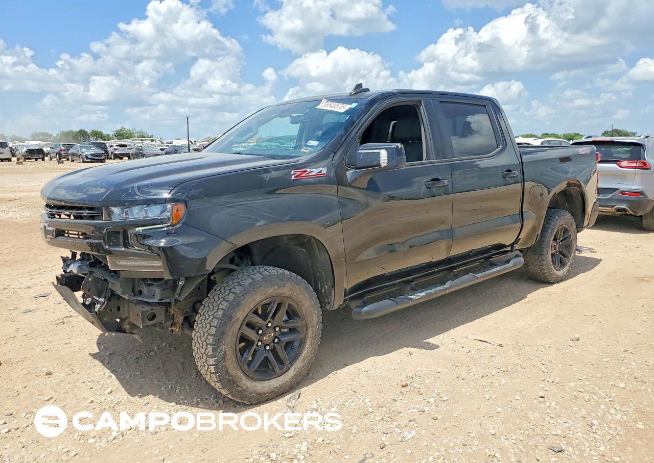 2021 Chevrolet Silverado K1500 Lt Trail Boss, daño Frontal, Copart lote 58640576