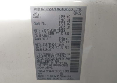 2023 Nissan Murano Sl Intelligent Awd, Rear damage, Iaai lot 45376396, photo 9 of 16